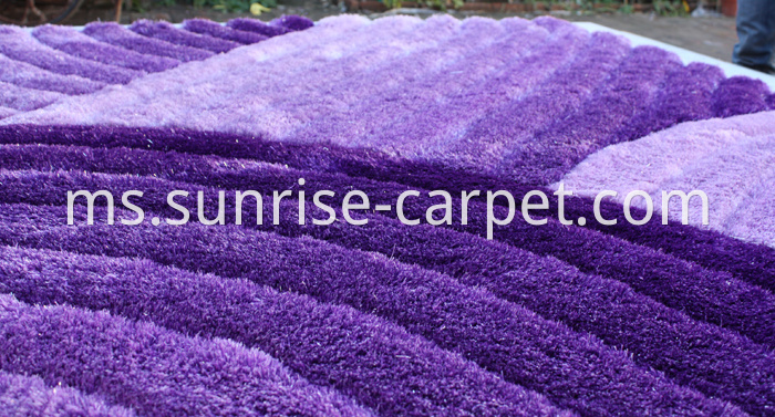 3D Shaggy Rug with Purple Color